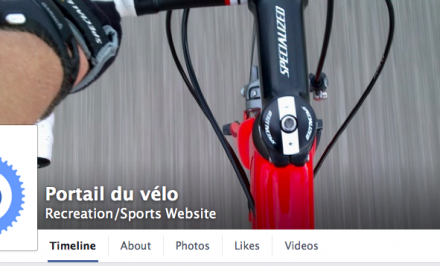 Page Facebook Portail du vélo