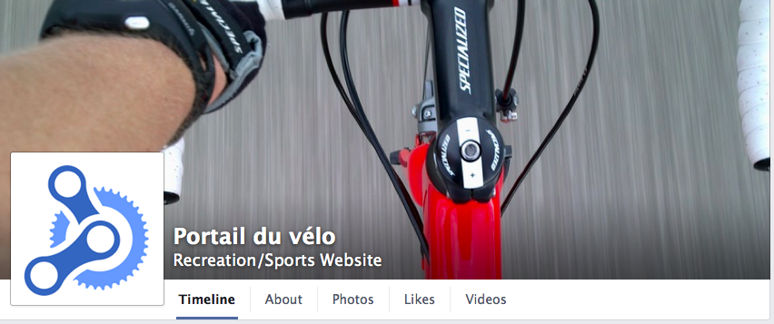 Page Facebook Portail du vélo